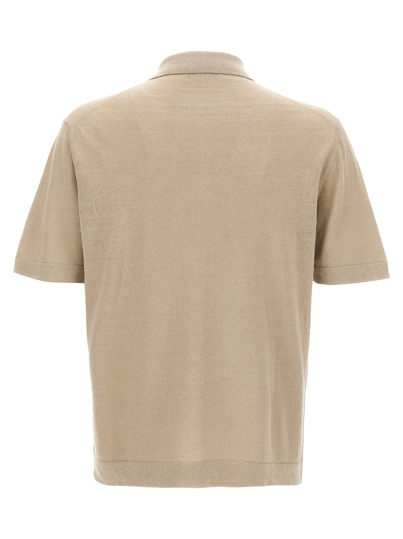 Blouse en lin beige ZANONE