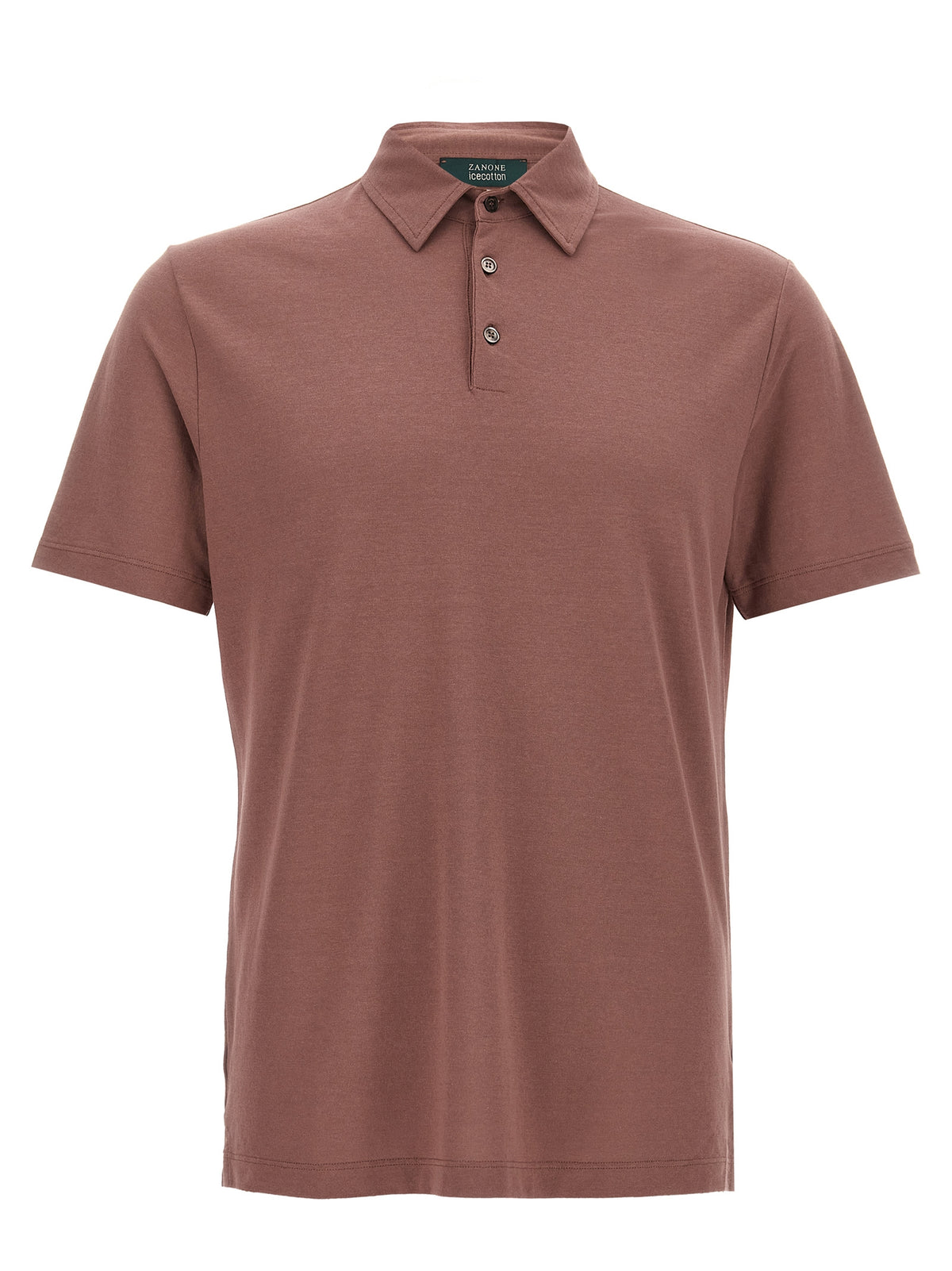 Polo ZANONE en coton marron