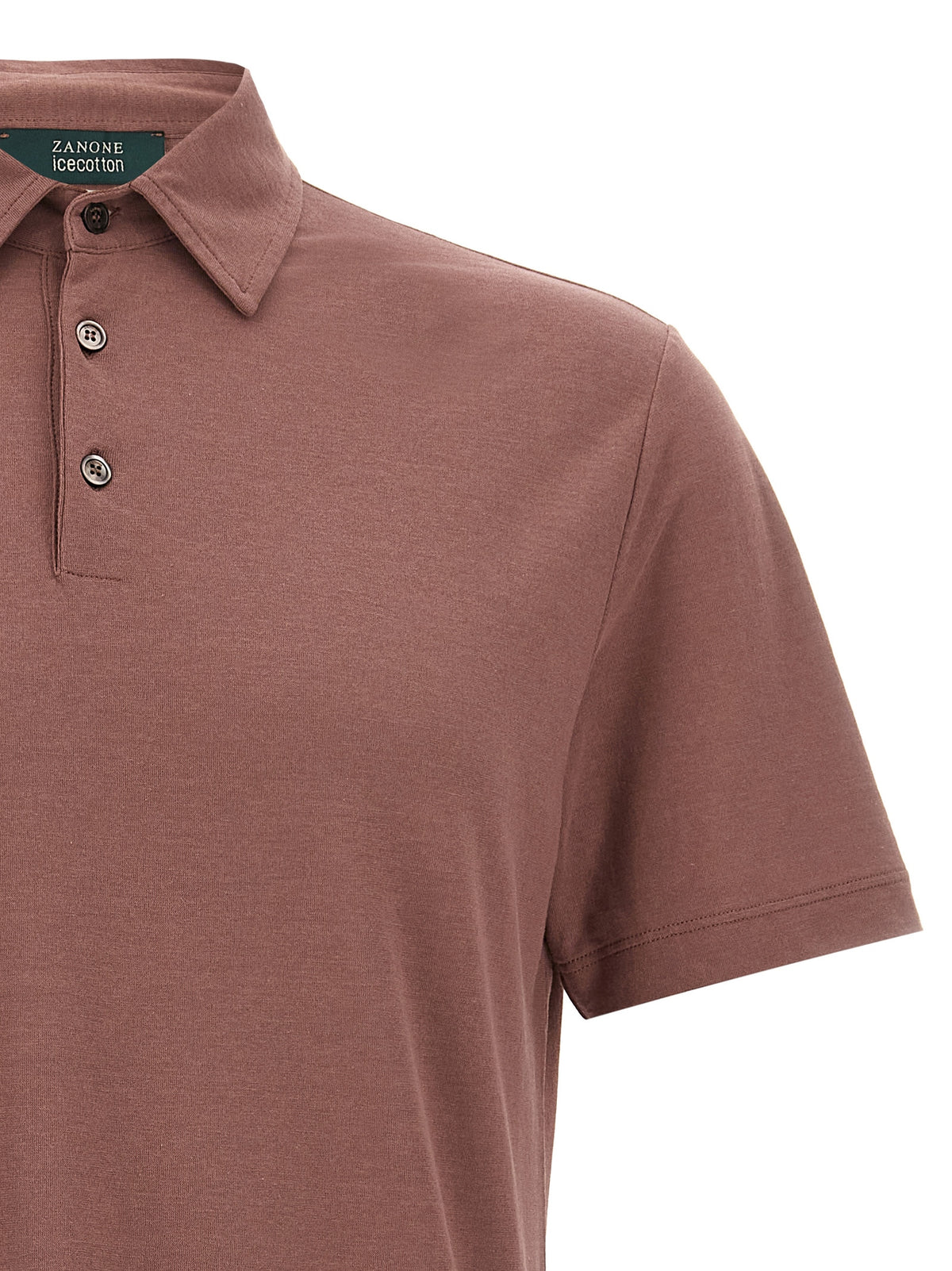 Polo ZANONE en coton marron