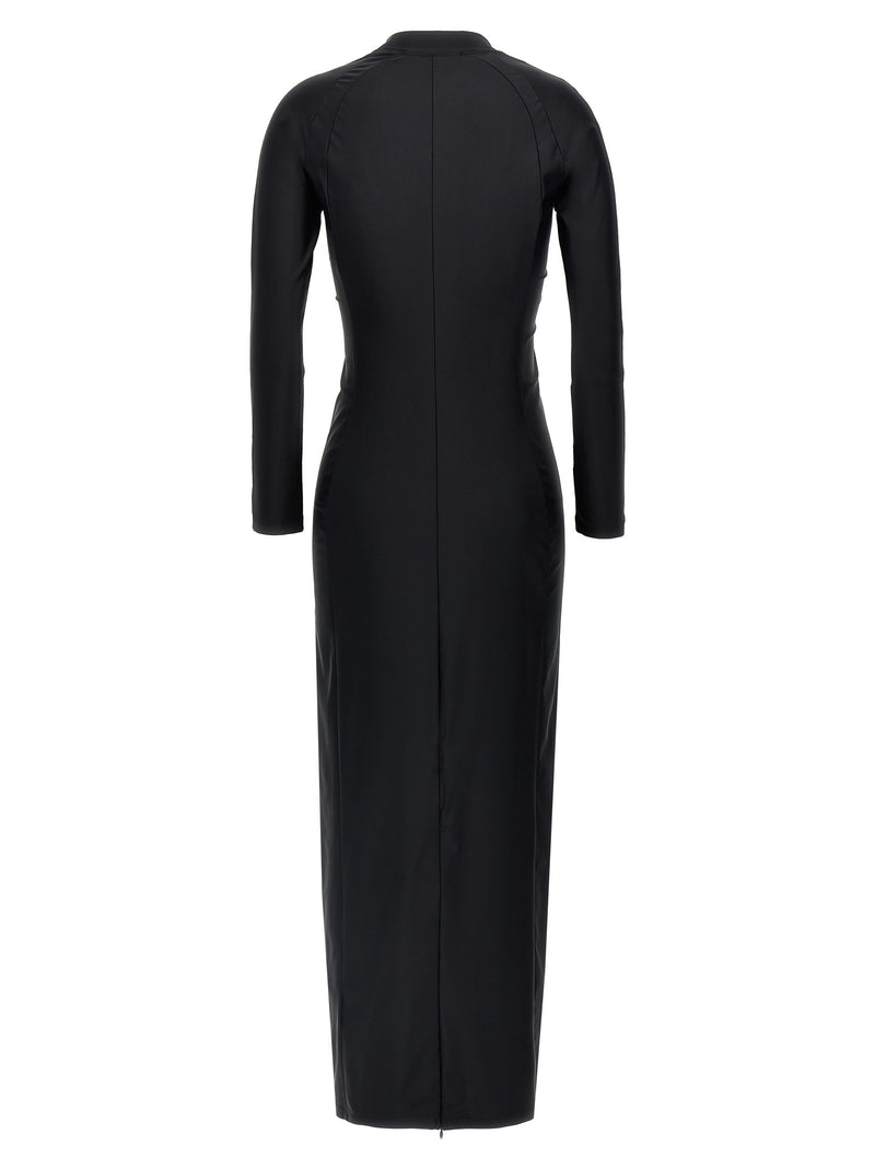 T BY ALEXANDER WANG Black Nylon Midi Dress