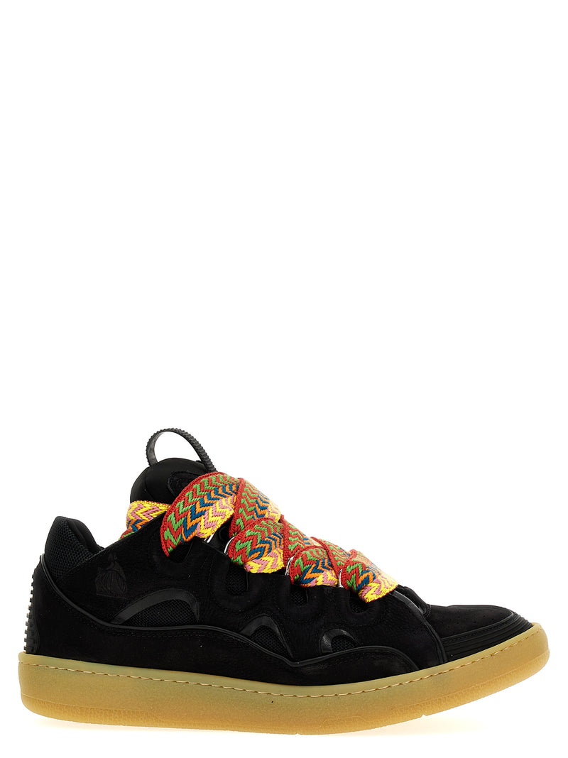 Lanvin Black Calfskin Chunky Sneakers - Curb Model