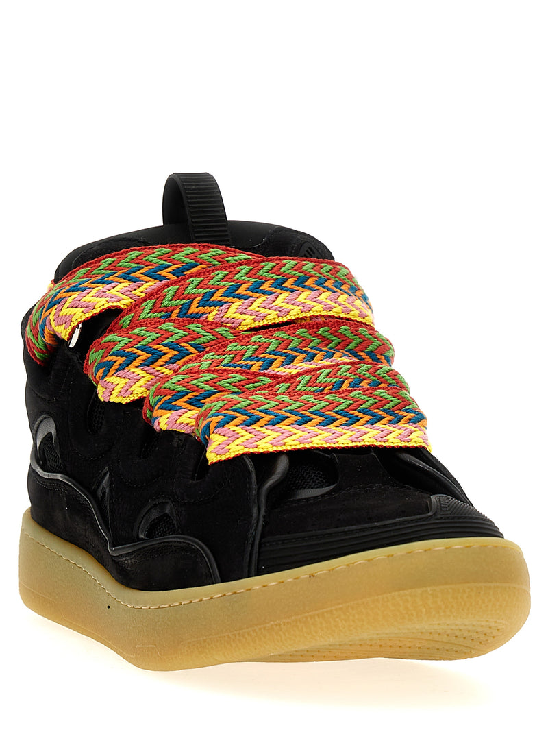 Lanvin Black Calfskin Chunky Sneakers - Curb Model