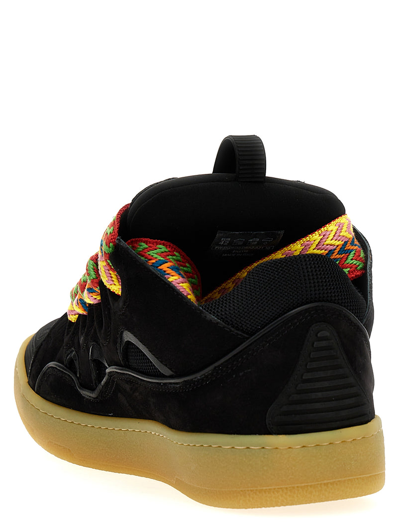 Lanvin Black Calfskin Chunky Sneakers - Curb Model