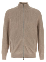 Brunello Cucinelli Beige Cotton Cardigan for Men