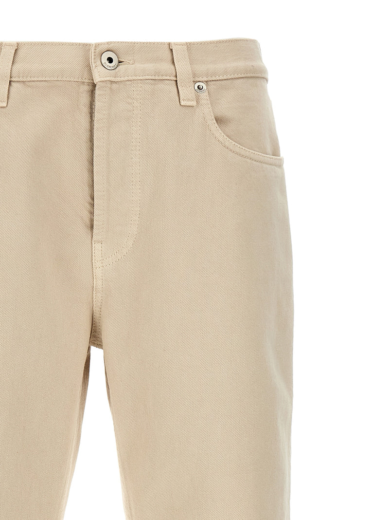 Burberry Beige Cotton Casual Pants