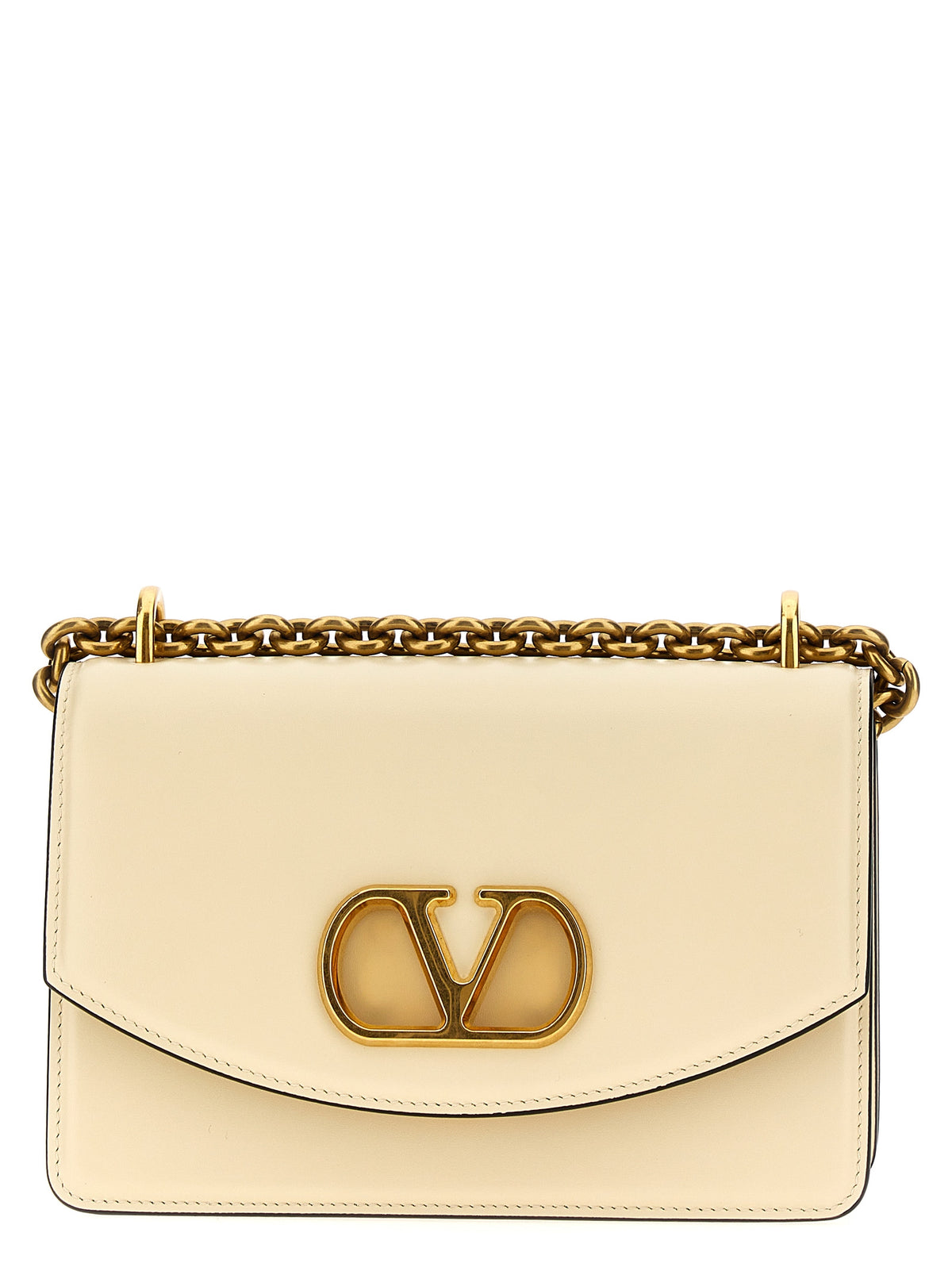 Valentino Garavani White Calfskin Shoulder Bag