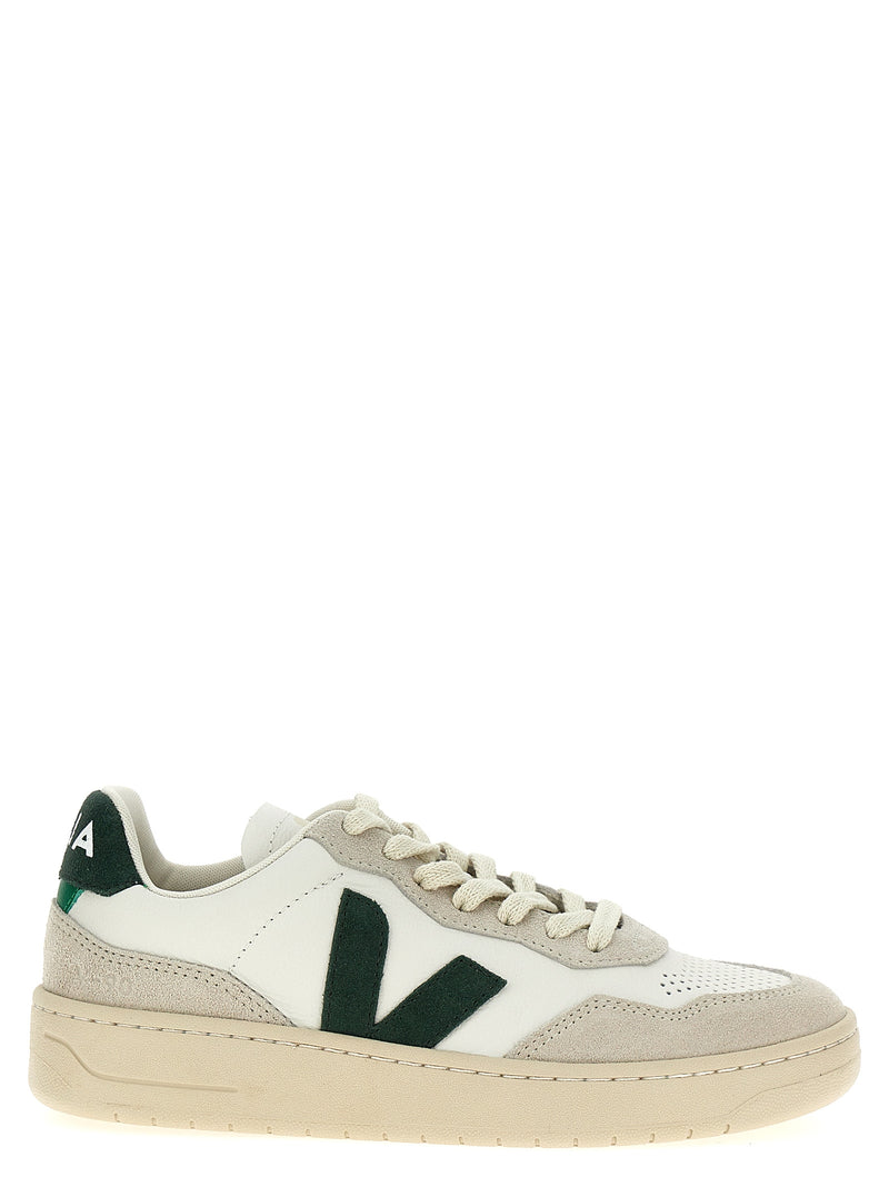 Veja Bicolor Leather Low Top Sneakers - Green