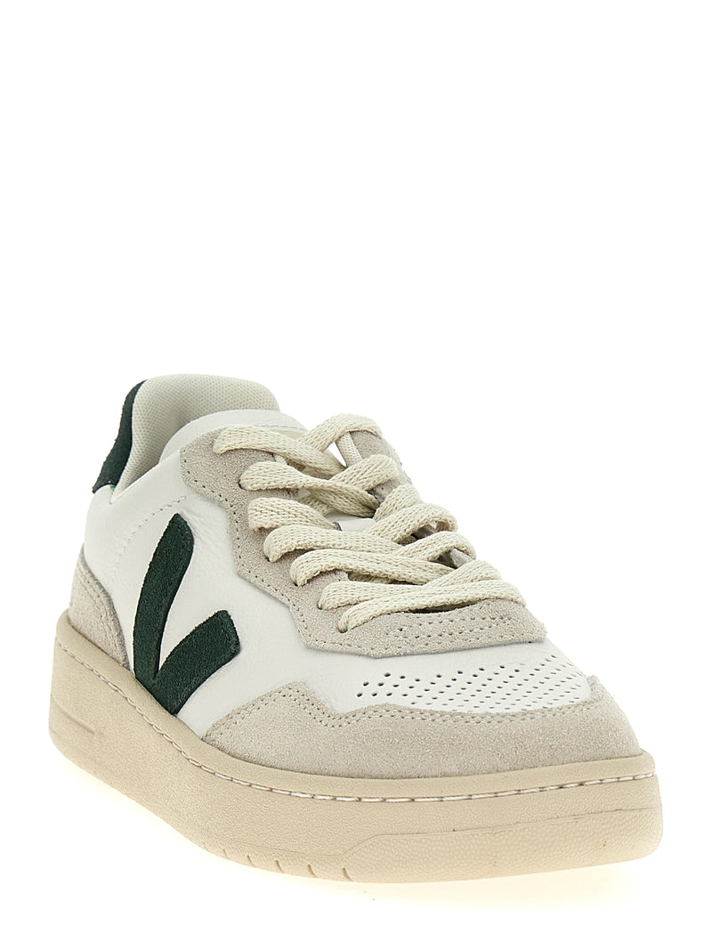 Veja Bicolor Leather Low Top Sneakers - Green