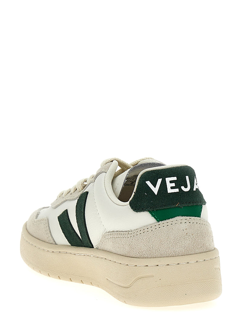 Veja Bicolor Leather Low Top Sneakers - Green