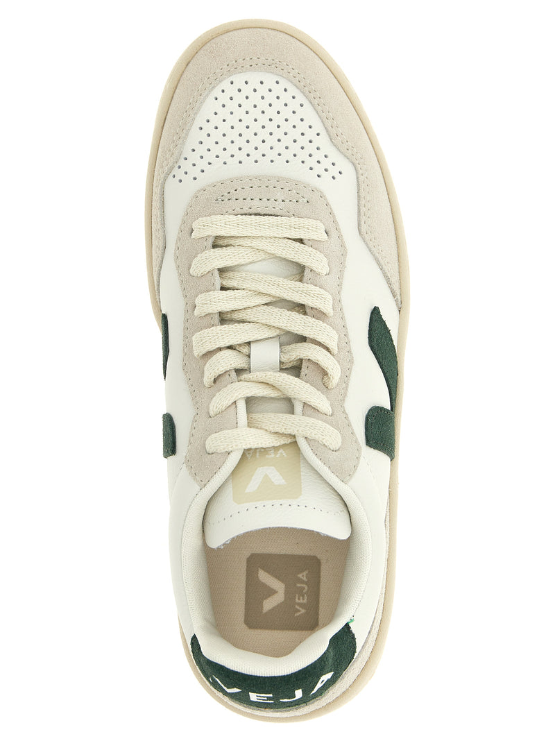 Veja Bicolor Leather Low Top Sneakers - Green