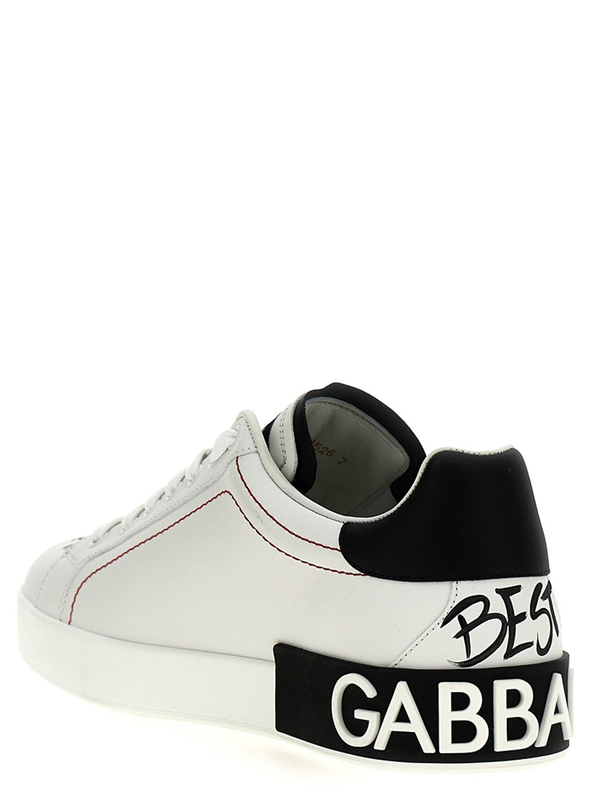 Baskets bicolores en cuir de veau Dolce & Gabbana
