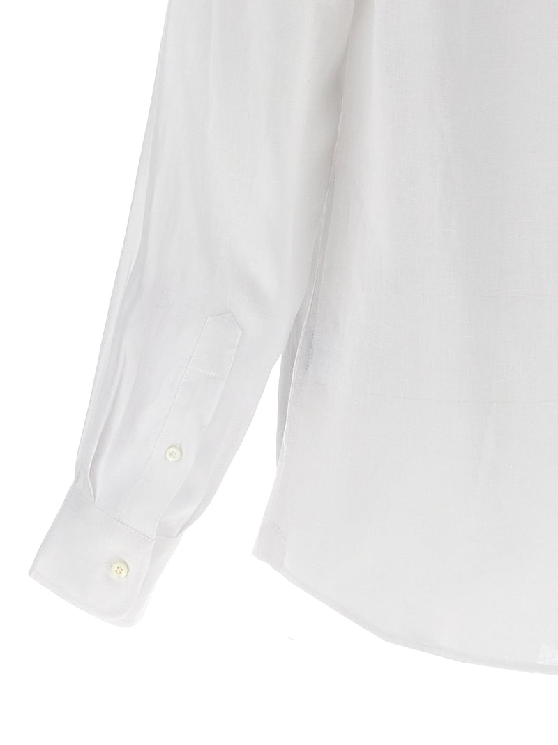 Brunello Cucinelli White Linen Blouse