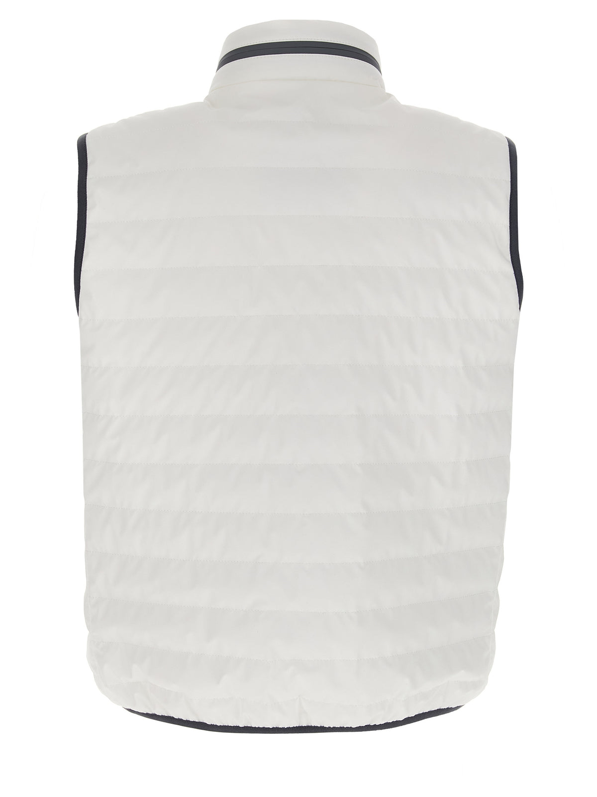 Brunello Cucinelli White Sleeveless Jacket in Water-Repellent Fabric