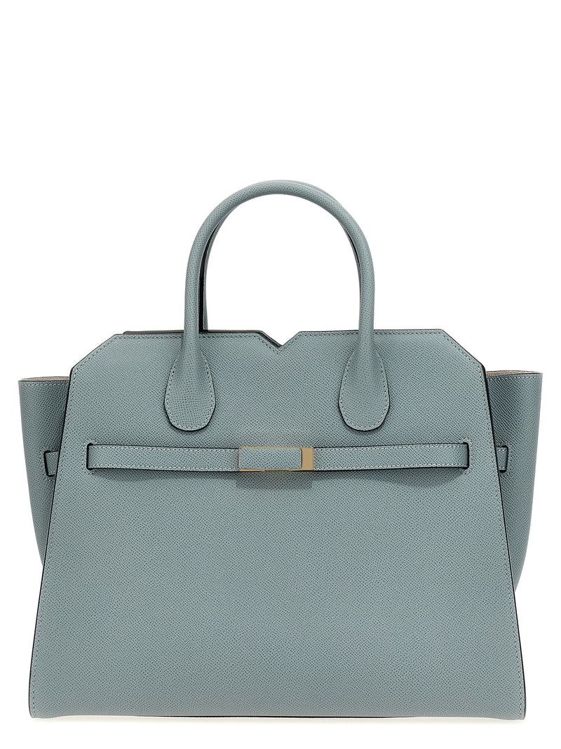 Valextra Milano Gray Calfskin Handbag for Women