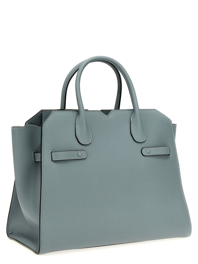 Valextra Milano Gray Calfskin Handbag for Women