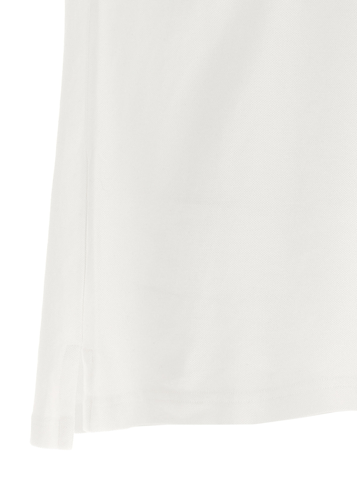 Etro White Cotton Polo Shirt with Floral Paisley Collar