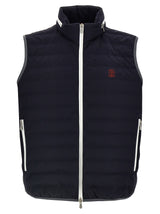 Brunello Cucinelli Blue Polyamide Coat - Modern Luxury Outerwear