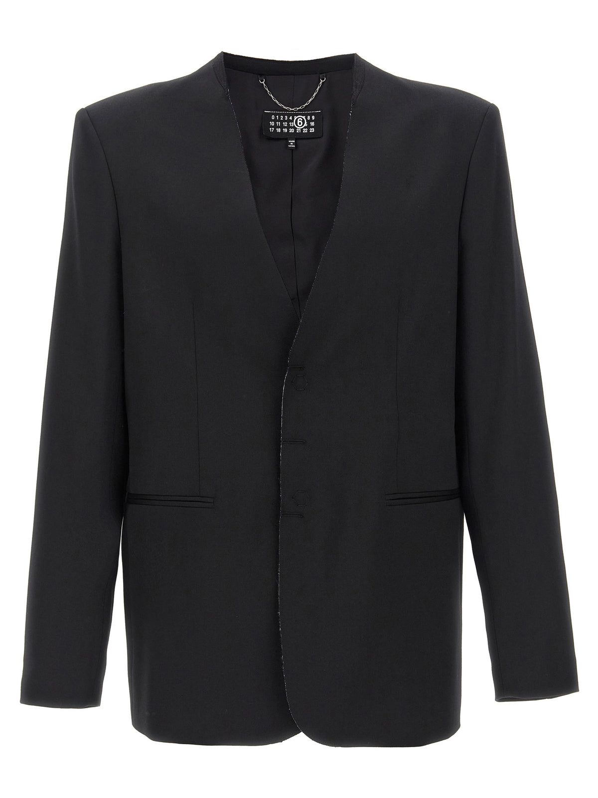 MM6 Maison Margiela Blazer noir en polyester