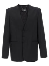 MM6 Maison Margiela Blazer noir en polyester