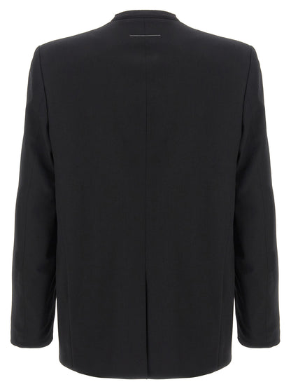 MM6 Maison Margiela Black Polyester Blazer