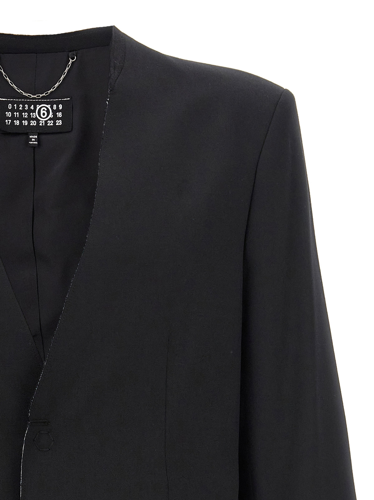 MM6 Maison Margiela Blazer noir en polyester