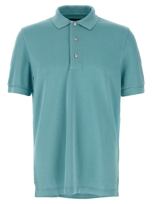 Tom Ford Blue Cotton Piqué Polo Shirt for Men