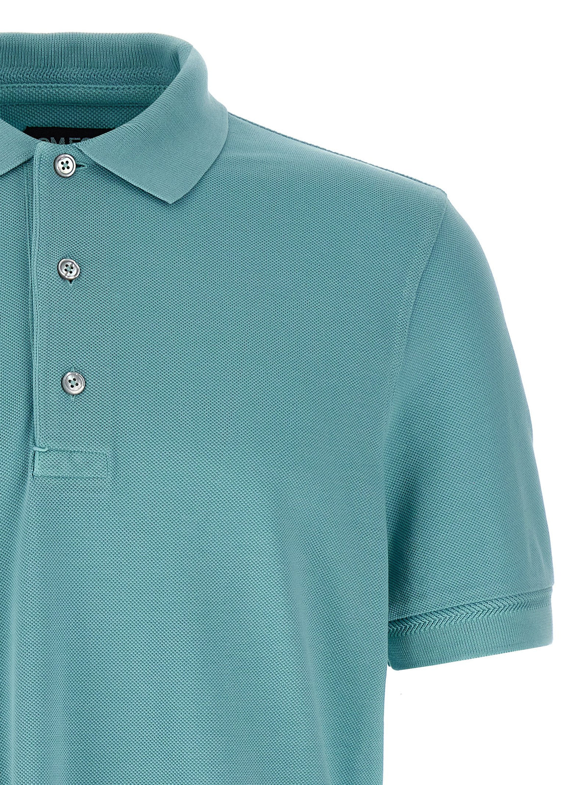 Tom Ford Blue Cotton Piqué Polo Shirt for Men