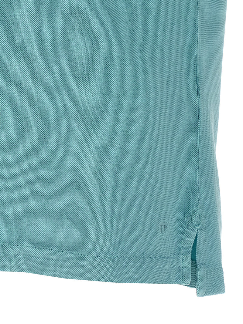 Tom Ford Blue Cotton Piqué Polo Shirt for Men