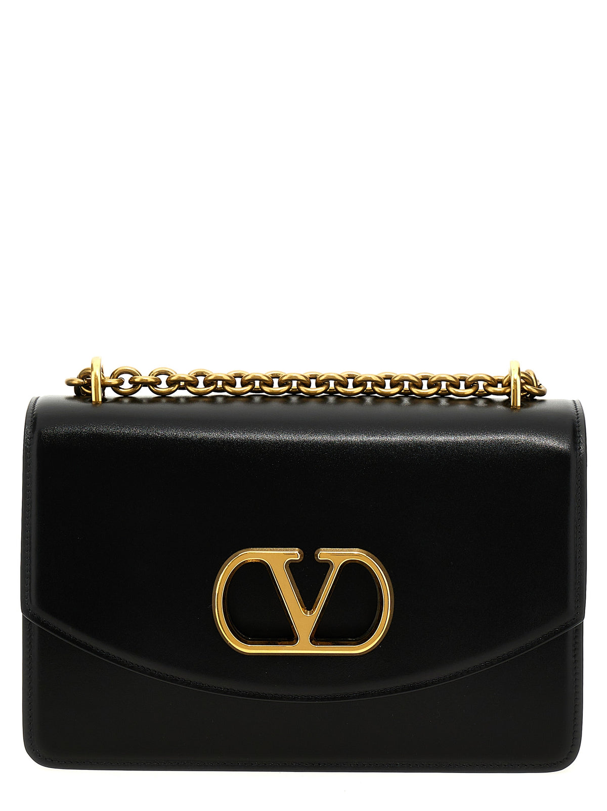 Valentino Garavani Vain Black Calfskin Shoulder Bag