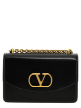 Valentino Garavani Vain Black Calfskin Shoulder Bag