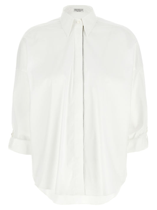 Brunello Cucinelli Blouse en Coton Blanc