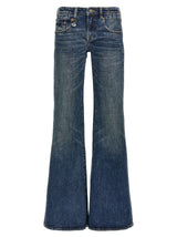 Jean évasé en coton bleu R13