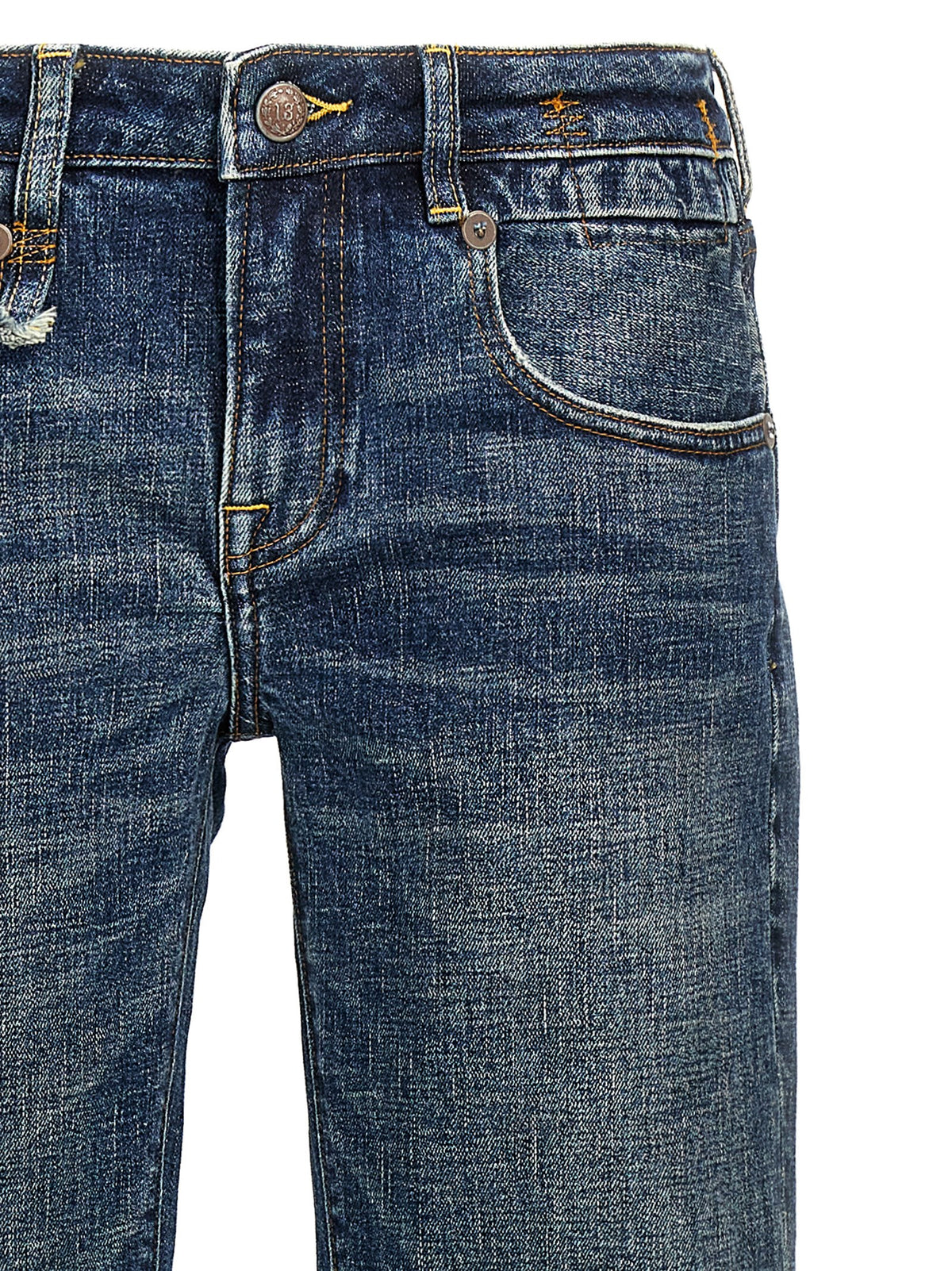 Jean évasé en coton bleu R13