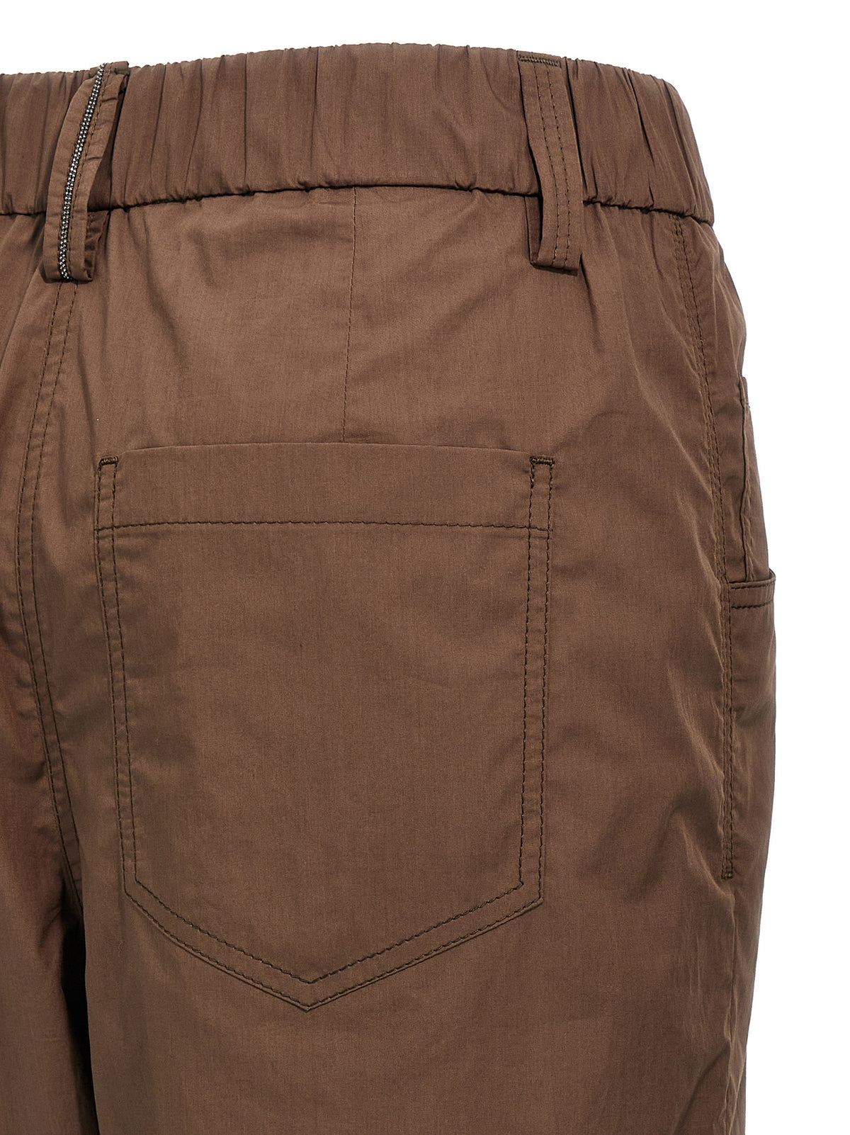 Brunello Cucinelli Brown Cotton Casual Pants for Women