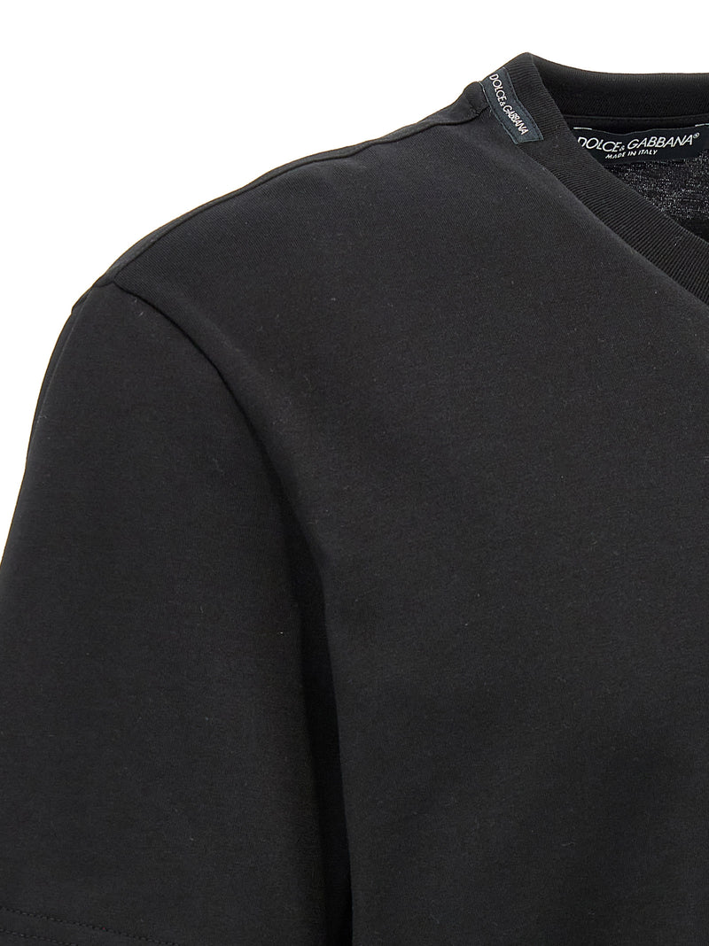 T-shirt en coton noir Dolce &amp; Gabbana