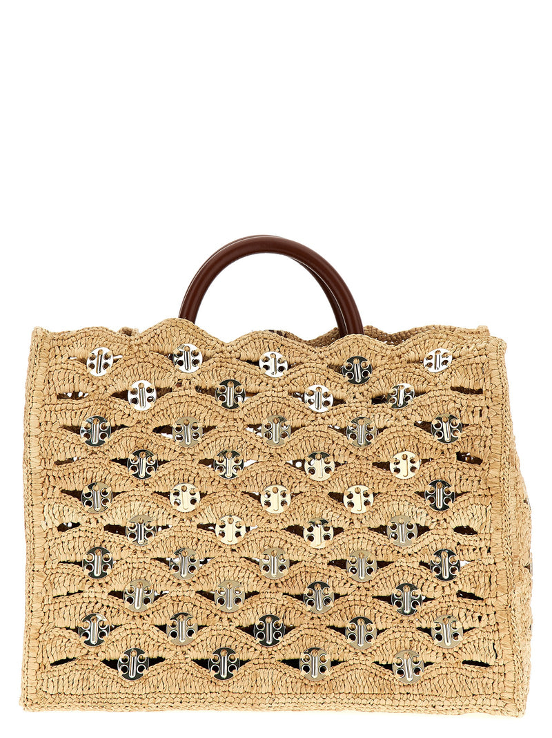 Paco Rabanne 1969 Beige Raffia Handbag