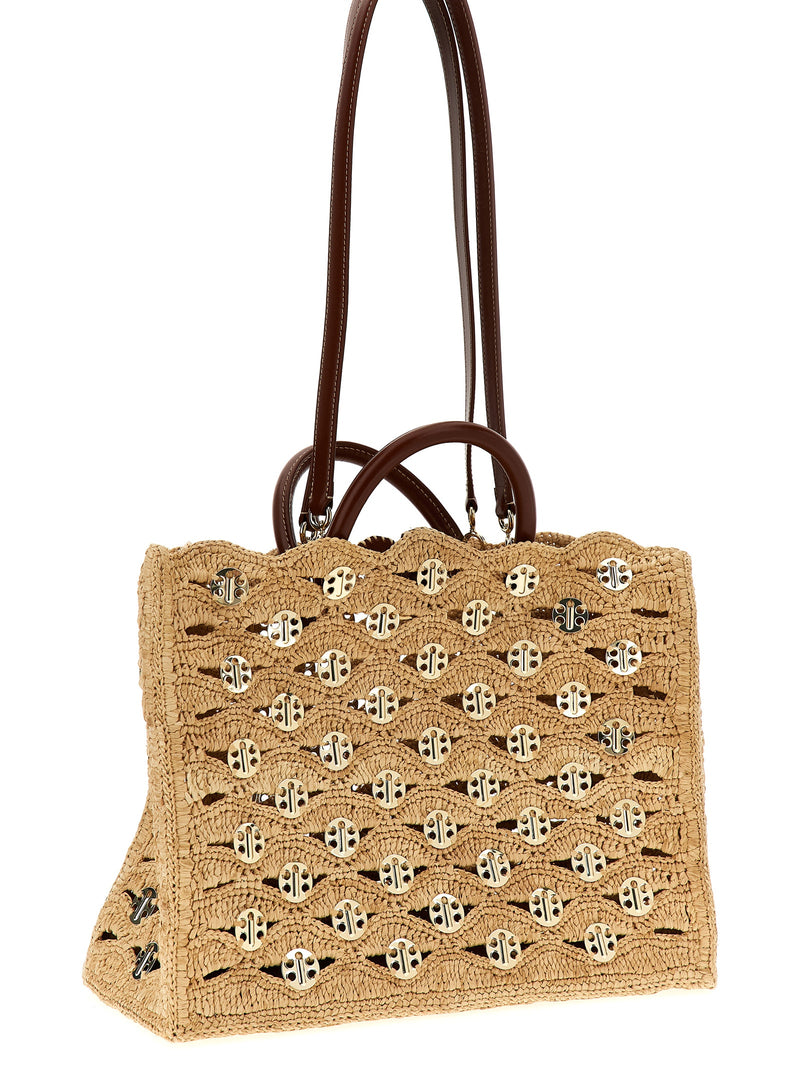 Paco Rabanne 1969 Beige Raffia Handbag