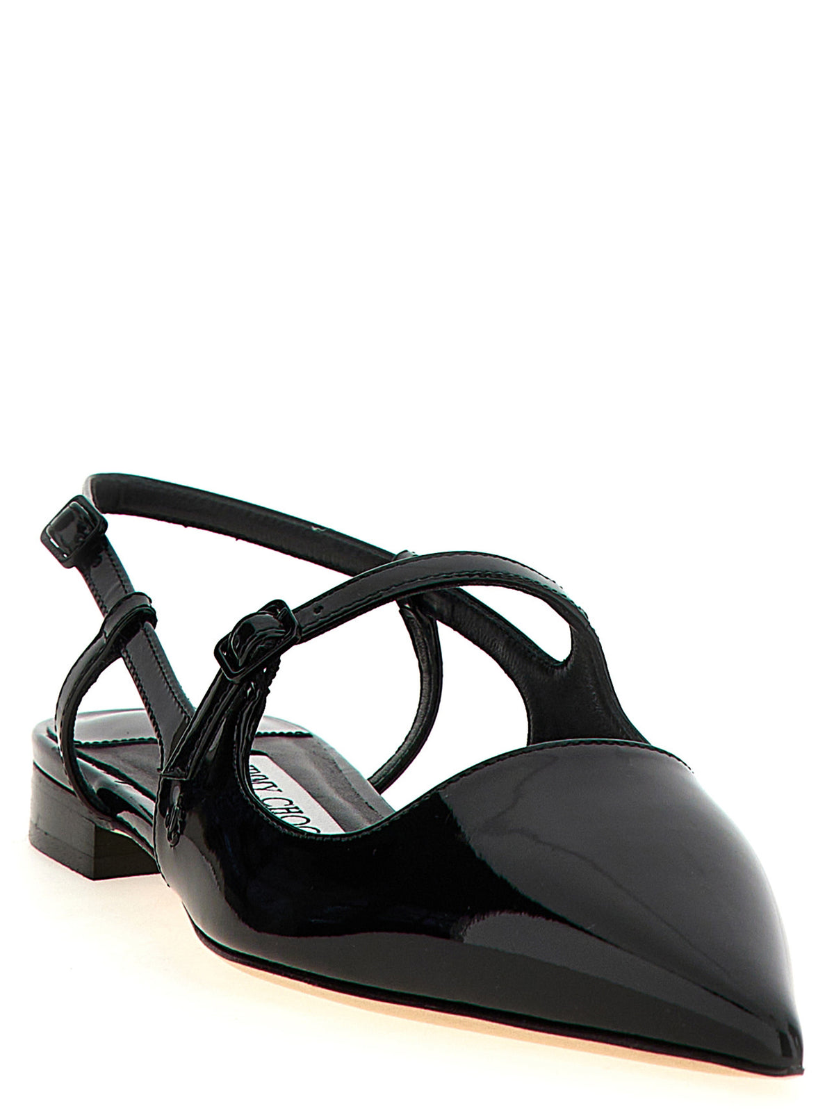 Ballerines Jimmy Choo en cuir de veau noir