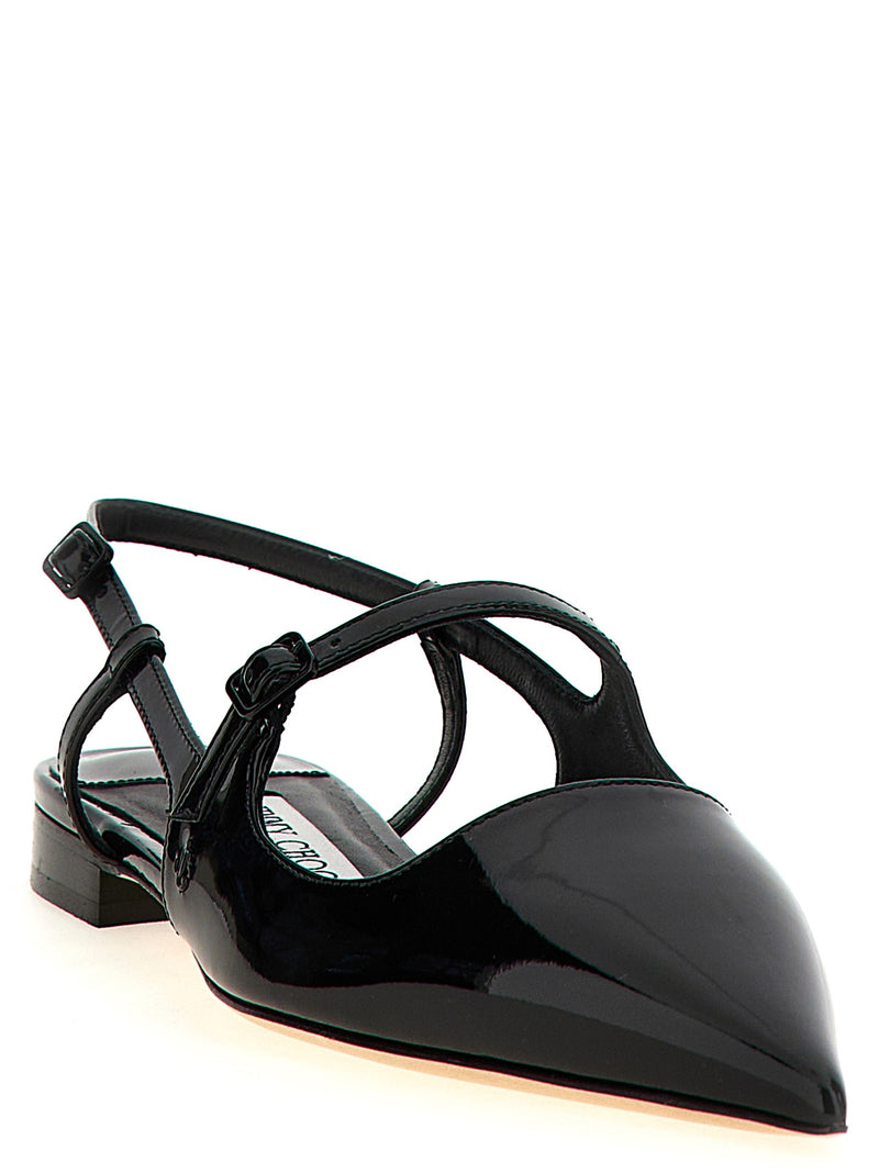 Ballerines Jimmy Choo en cuir de veau noir