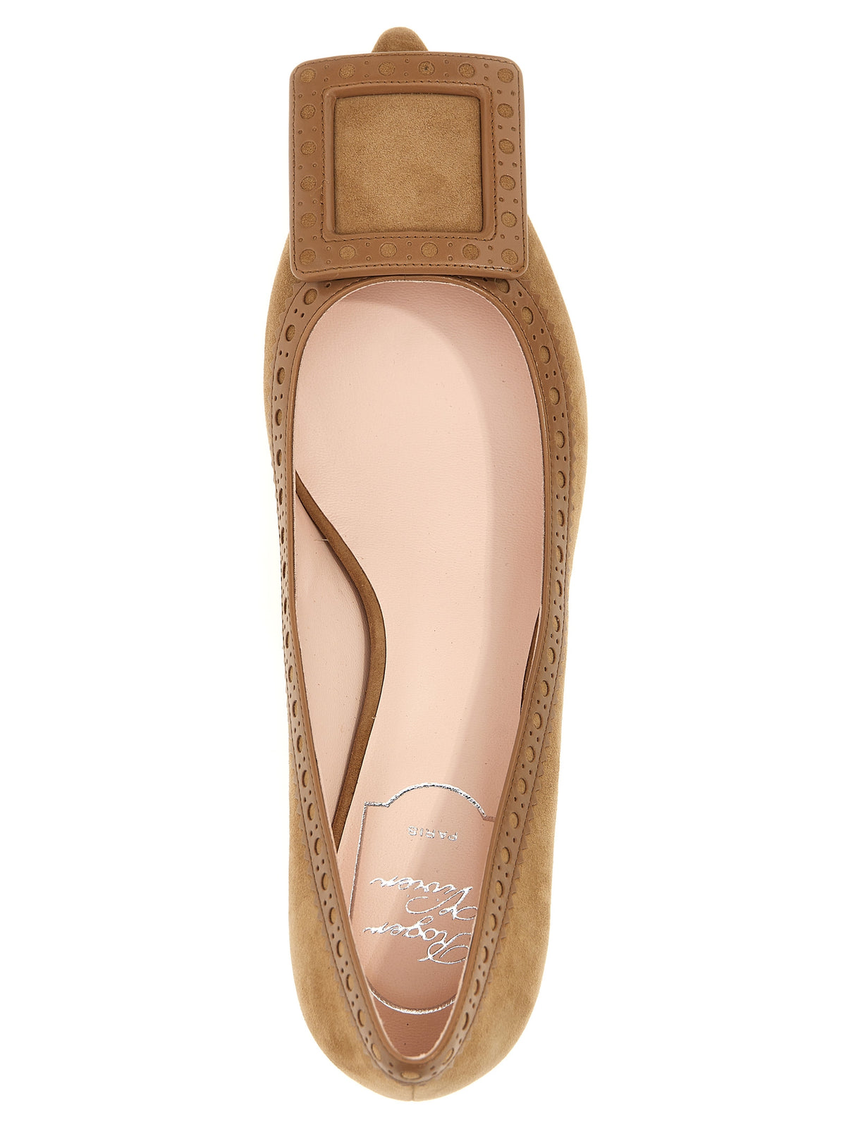 Roger Vivier Beige Goatskin Mid Heel Pumps - Elegant Footwear