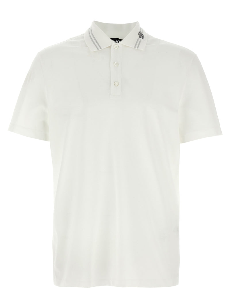 Polo Versace en coton blanc