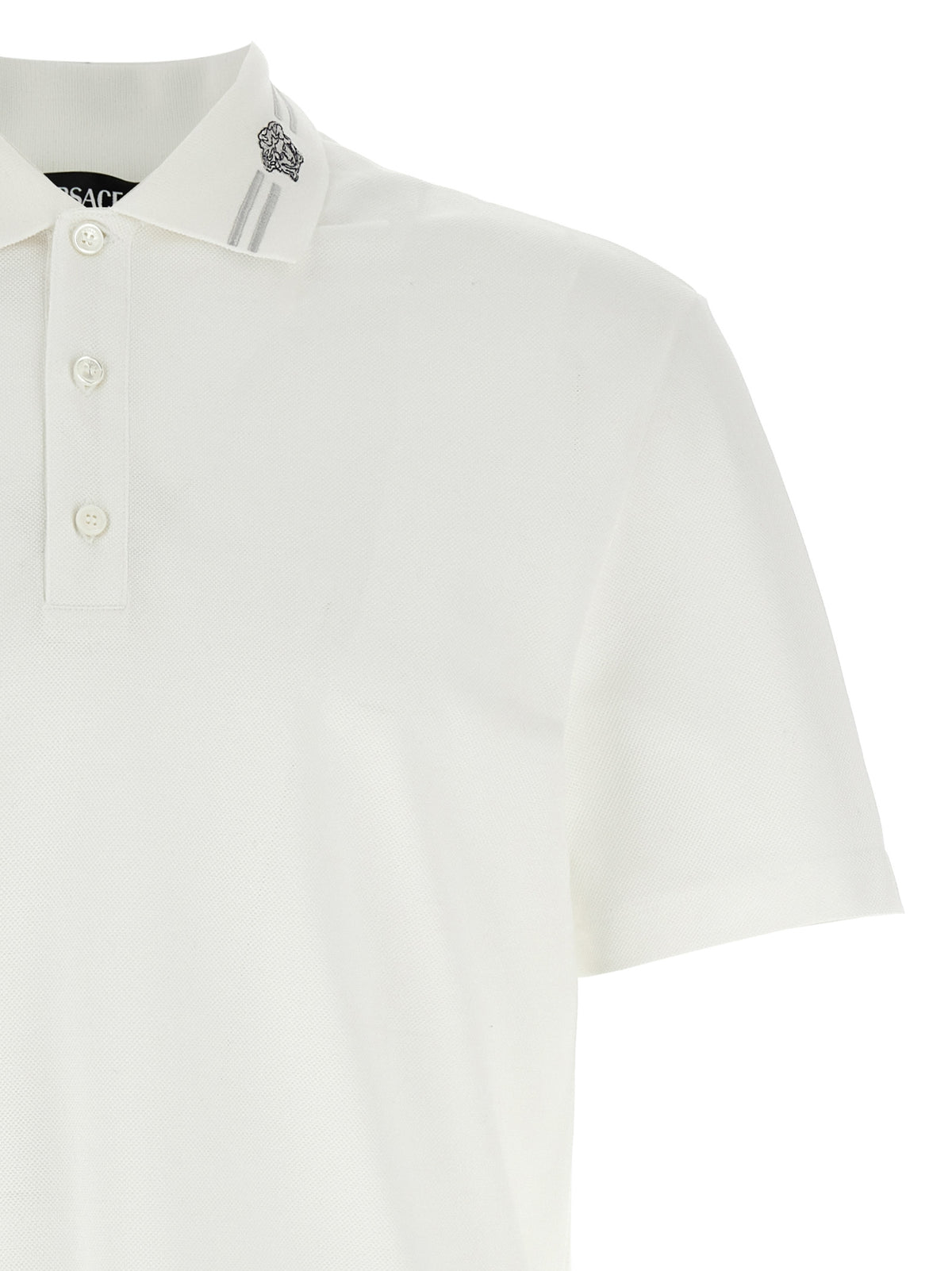 Polo Versace en coton blanc