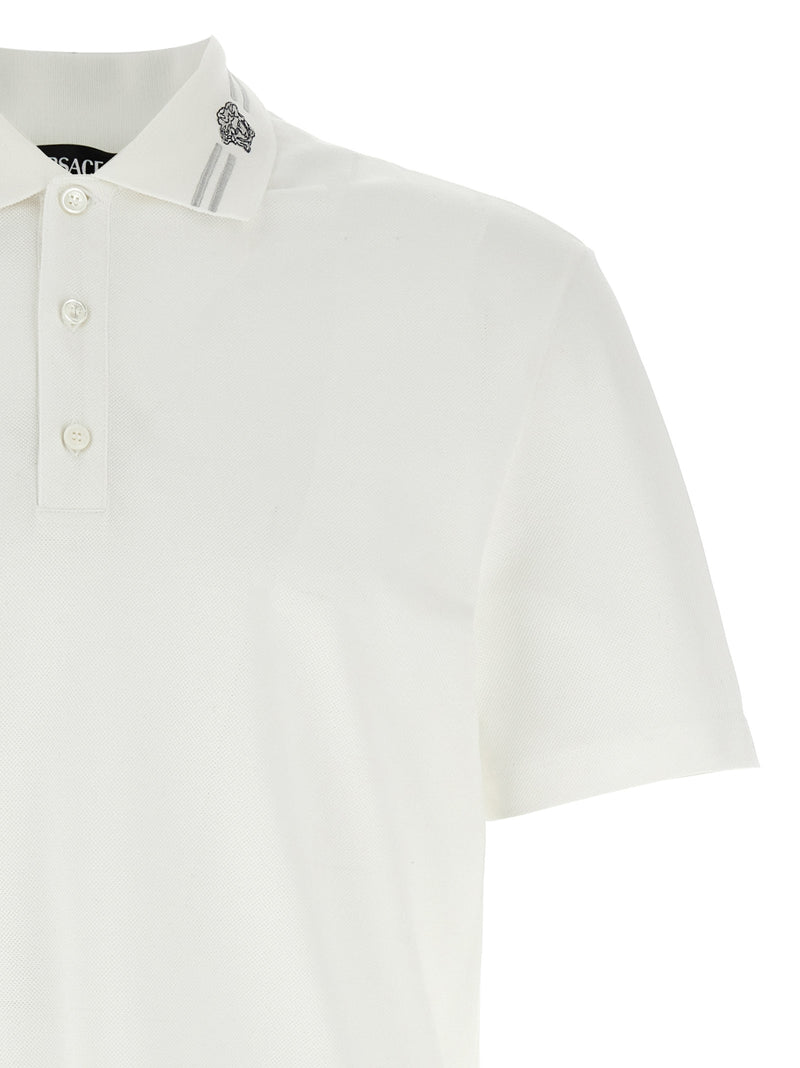 Polo Versace en coton blanc