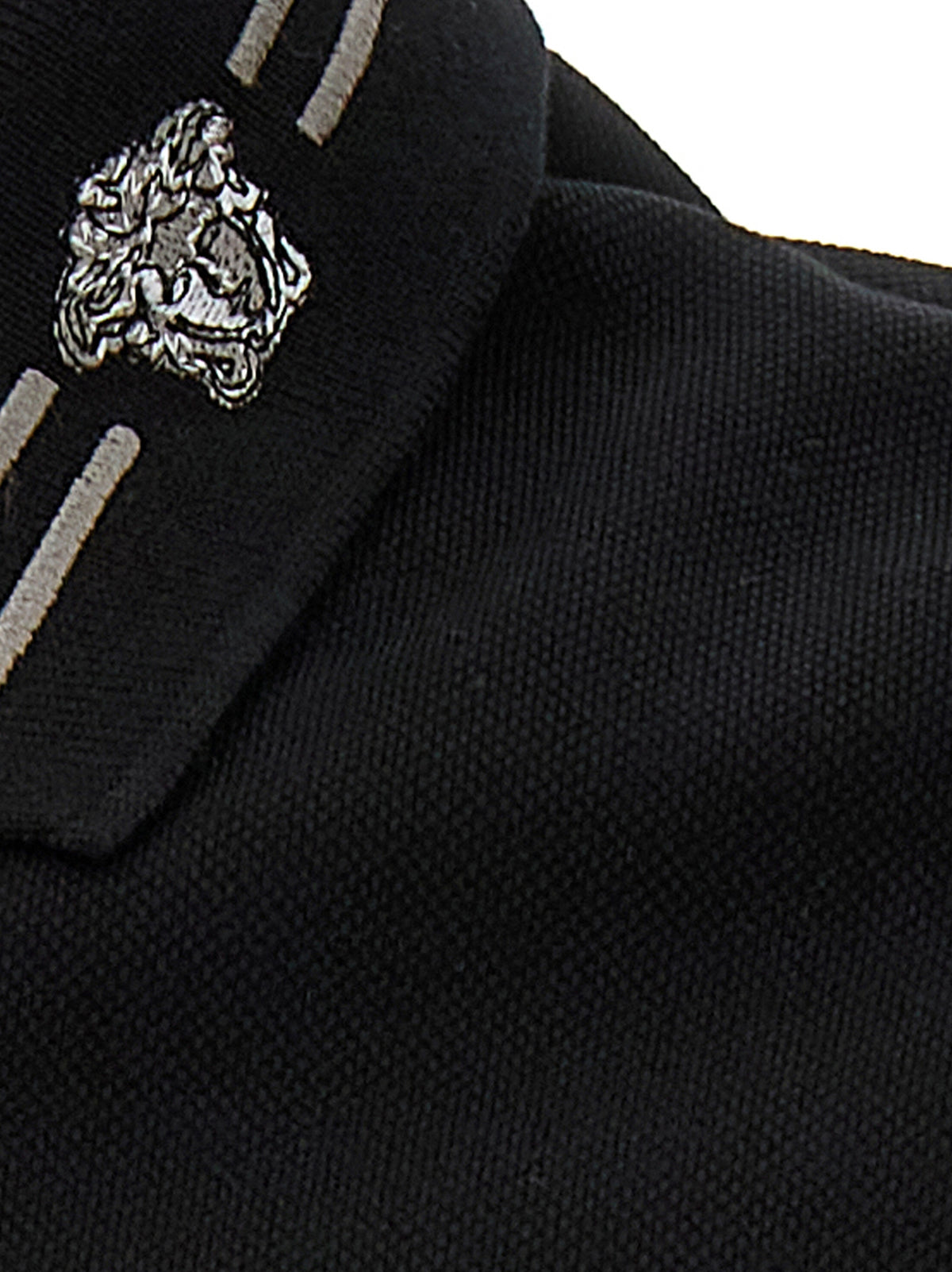 Versace Medusa Black Cotton Polo Shirt for Men