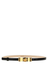 Versace Black Calfskin Regular Belt - Bold Elegance