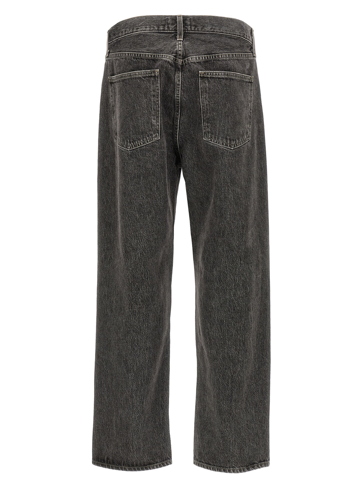 Agolde Gray Cotton Straight-Leg Jeans