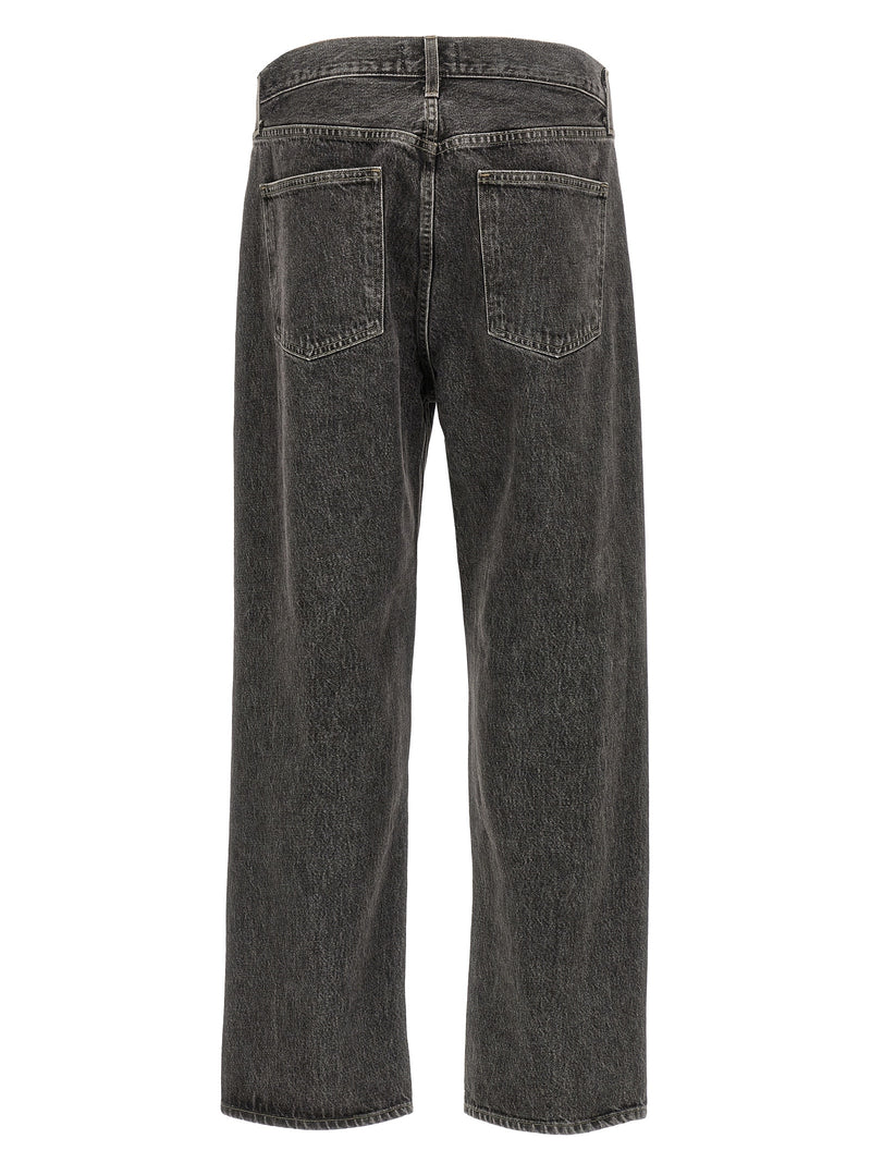 Agolde Gray Cotton Straight-Leg Jeans