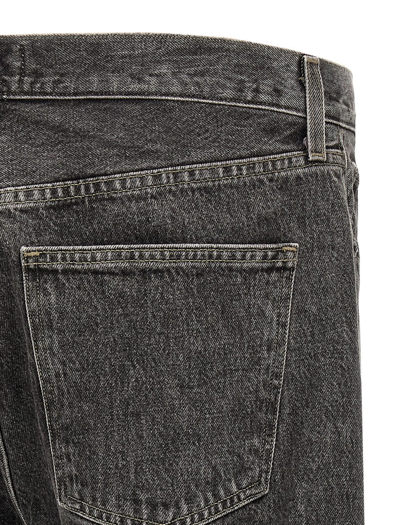 Agolde Gray Cotton Straight-Leg Jeans
