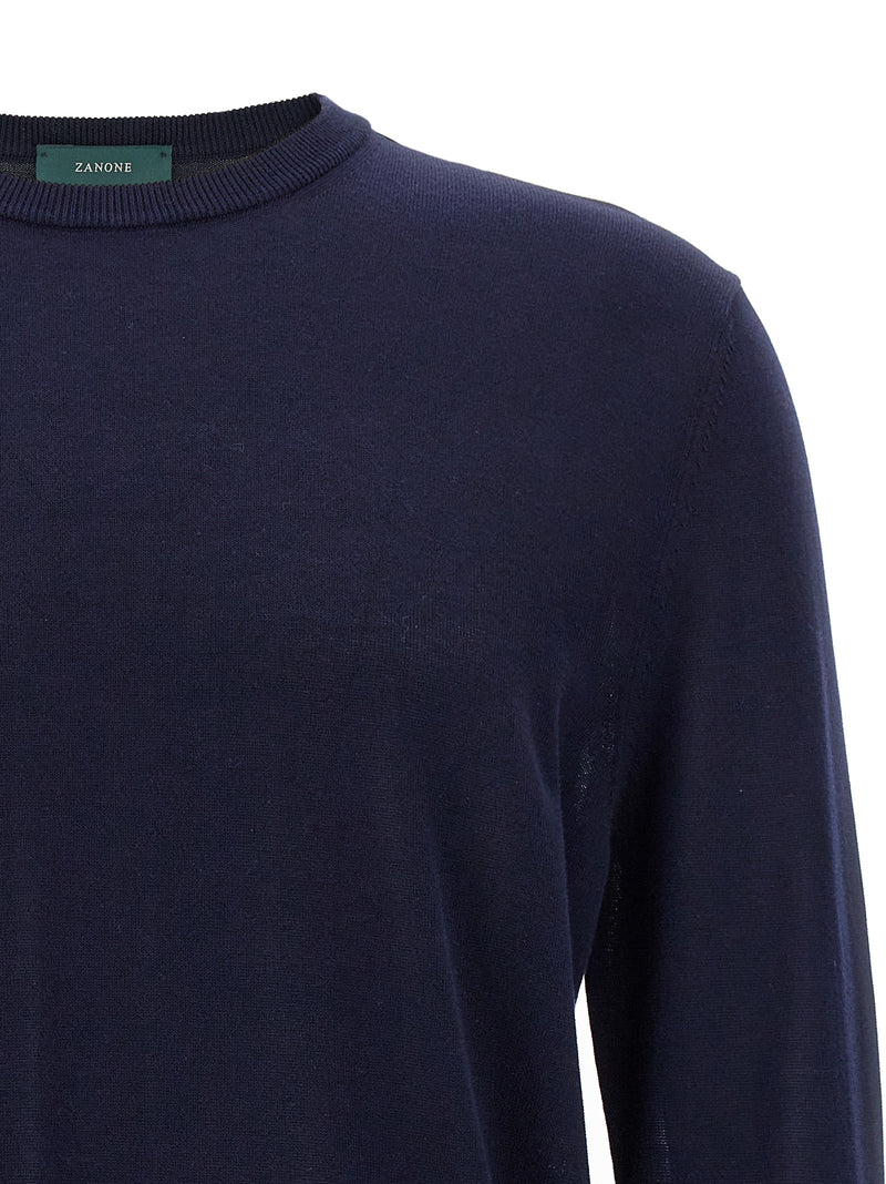 Cardigan ZANONE en Coton Bleu