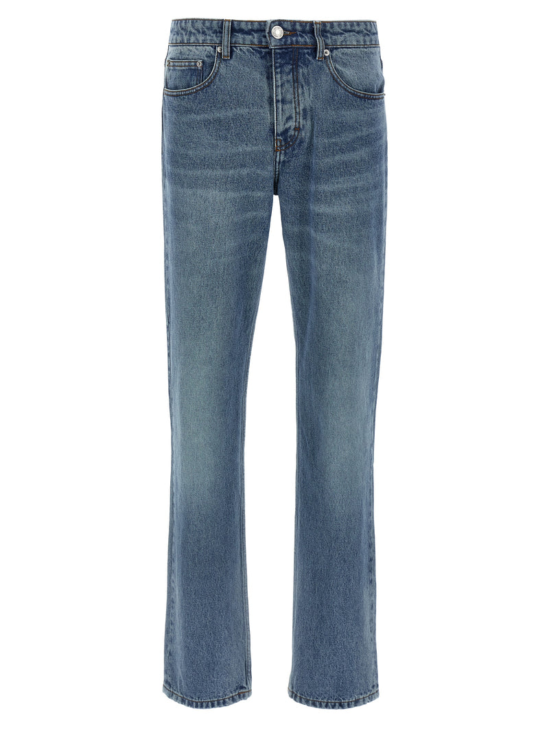 Jean droit Ami Paris en coton bleu